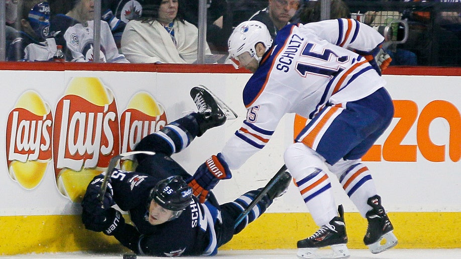 APTOPIX Oilers Jets Hockey