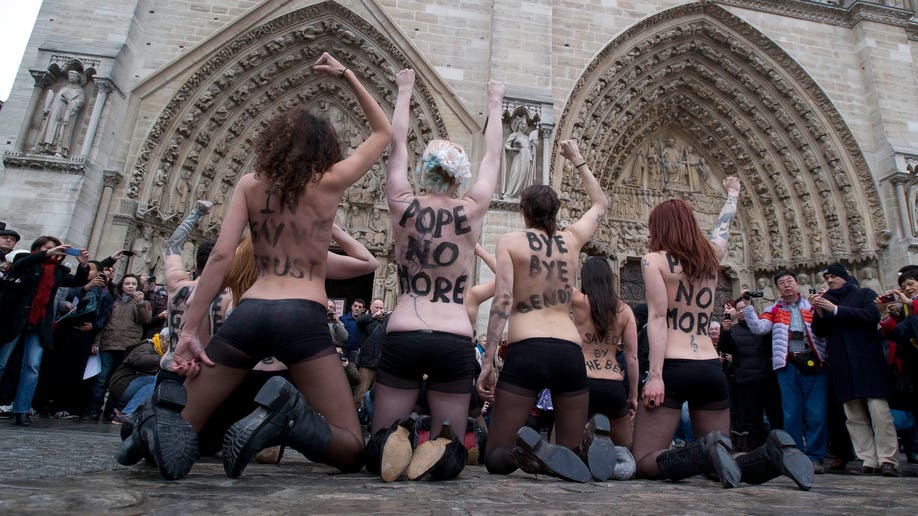 France Pope Protest