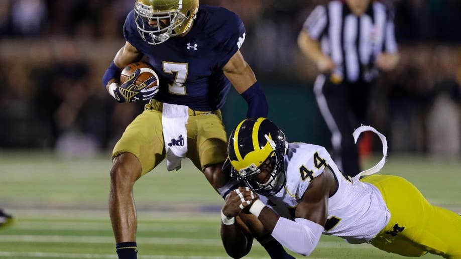 No 16 Notre Dame Says So Long To Michigan With 31 0 Victory As Rivalry no-16-notre-dame-says-so-long-to-michigan-with-31-0-victory-as-rivalry