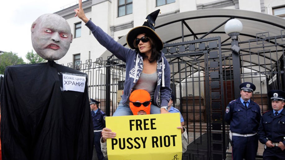 Nudity Masks And Color Mark International Protests For Anti Putin Rock Band Fox News 