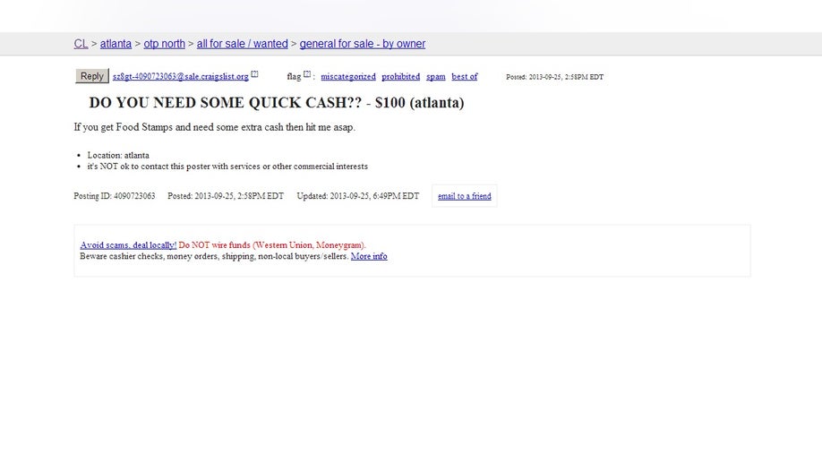 Craigslist Makes Turning Food Stamps Into Cash A Snap Fox News