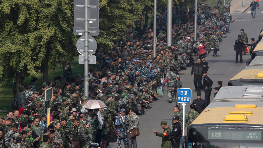 large army veteran protests