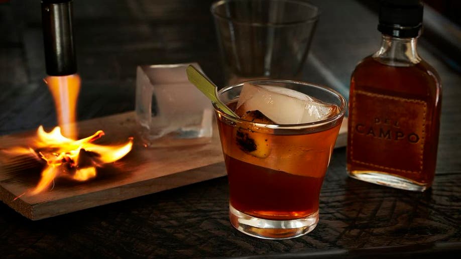 smoked old fashioned drink