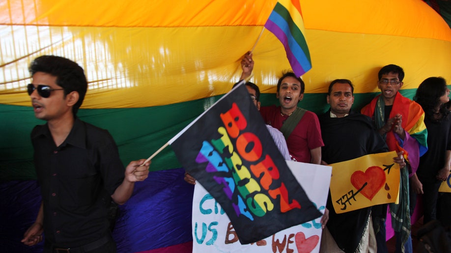 Indian Rights Activists Protest Supreme Court S Ruling Criminalizing Gay Sex Fox News
