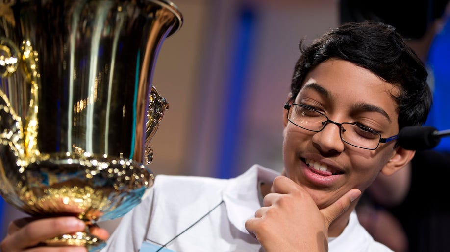 Arvind Mahankali. 13, of New York win Scripps National Spelling Bee