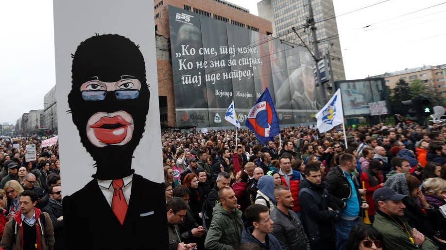 Thousands Rally Against Leader Aleksandar Vucic In Belgrade | Fox News