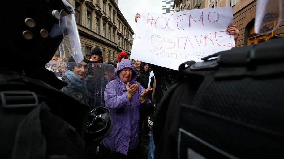 APTOPIX Bosnia Protest