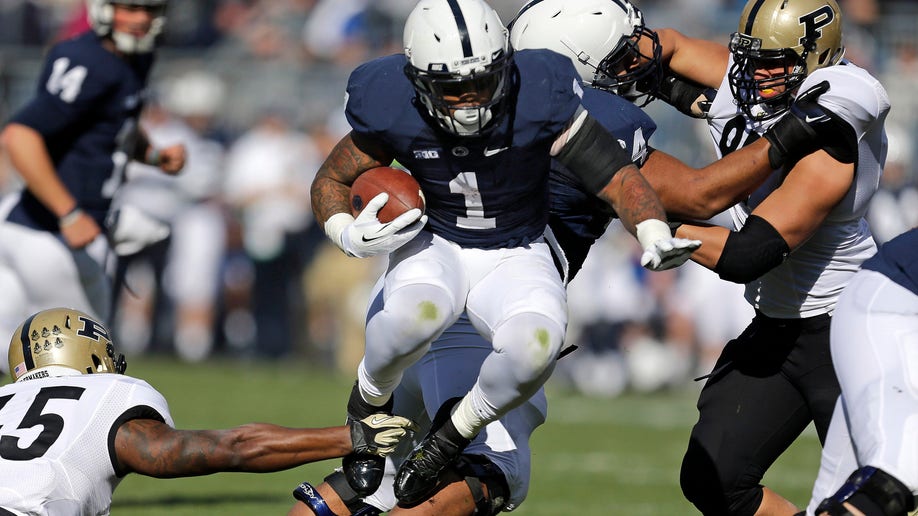 Zwinak scores 3 TDs, Robinson sets school reception mark as Penn State ...