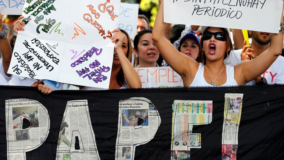 Venezuela Newspaper Protest