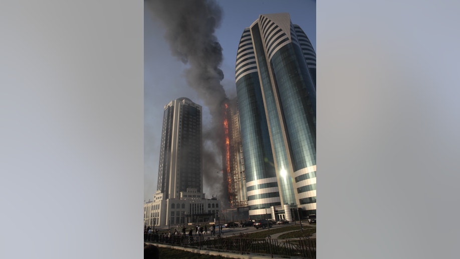 38e2c3c4-Russia Fire in Grozny