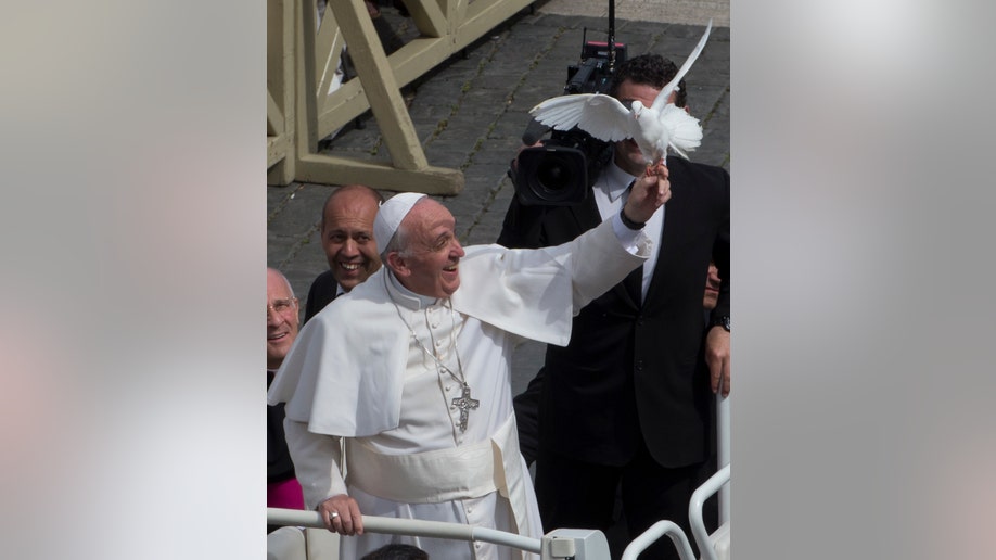 Vatican Pope Liberated Doves
