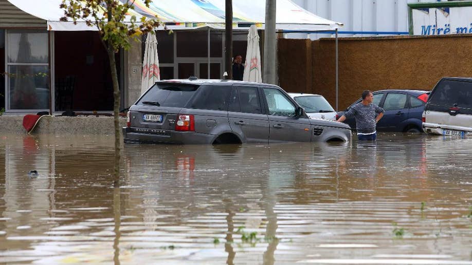 Heavy rain floods Albania and blocks roads | Fox News