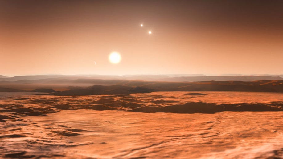 Artist's impression of the Gliese 667C system