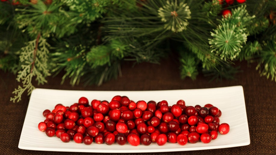 cranberries on a plate