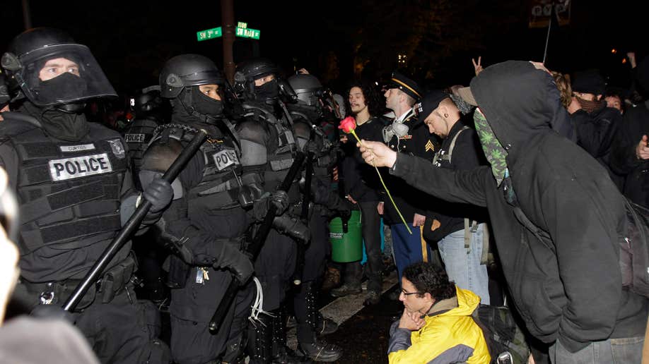 APTOPIX Wall Street Occupy Portland