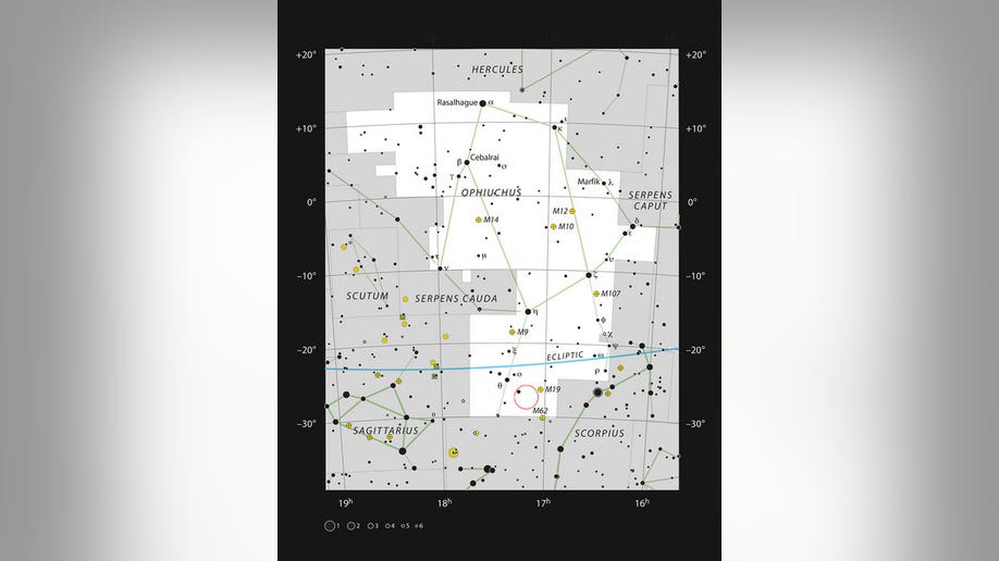 Barnard 59, a dark nebula in the constellation of Ophiuchus