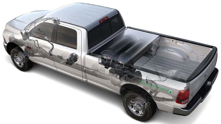 e5829c5e-2012 Ram 2500 Heavy Duty CNG with bi-fuel capabilityu2014powered by compressed natural gas or gasoline.