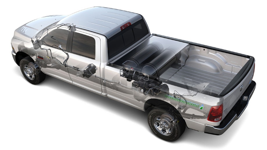 32310598-2012 Ram 2500 Heavy Duty CNG with bi-fuel capabilityu2014powered by compressed natural gas or gasoline.