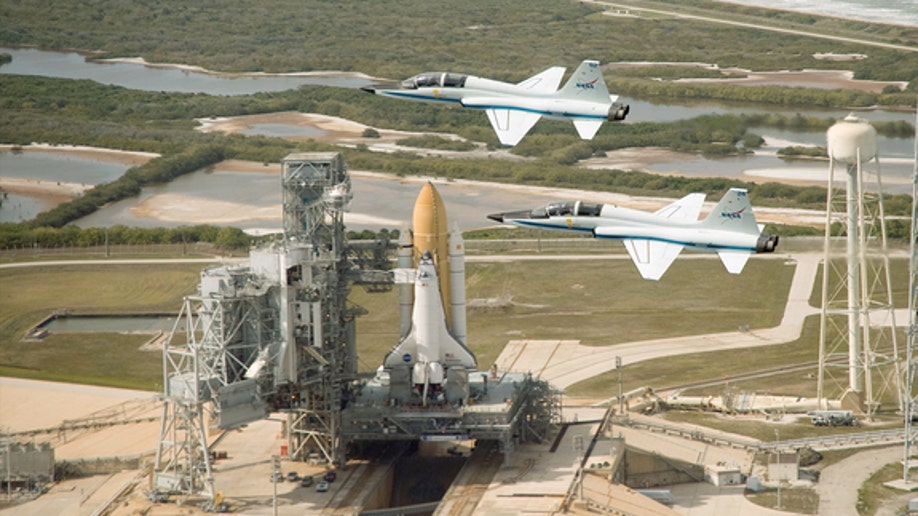nasa space shuttle taking off