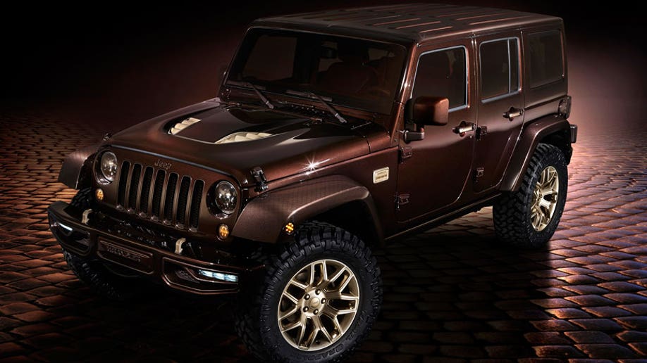 30d7ae10-Jeep® Wrangler Sundancer design concept combines the legendary capability of the Jeep Wrangler with premium interiors inspired by luxury labels at the 2014 Beijing Motor Show.