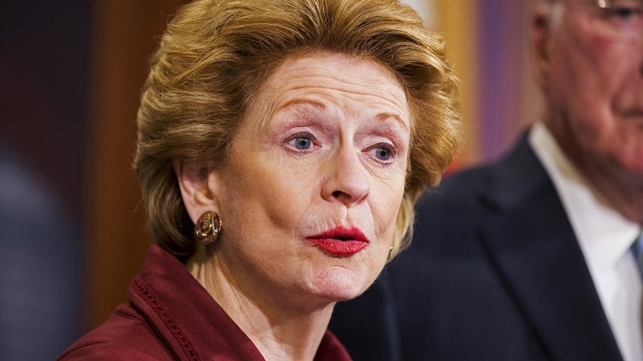 U.S. Senator Debbie Stabenow speaks after the cloture vote on the nomination of Loretta Lynch to be Attorney General, on Capitol Hill in Washington April 23, 2015. After weeks of difficult negotiations, the Senate is set to clear the way for the long-delayed confirmation of Loretta Lynch to replace Eric Holder Jr. as attorney general. REUTERS/Joshua Roberts - RTX1A0IM