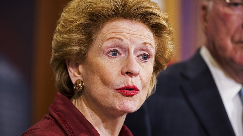 U.S. Senator Debbie Stabenow speaks after the cloture vote on the nomination of Loretta Lynch to be Attorney General, on Capitol Hill in Washington April 23, 2015. After weeks of difficult negotiations, the Senate is set to clear the way for the long-delayed confirmation of Loretta Lynch to replace Eric Holder Jr. as attorney general. REUTERS/Joshua Roberts - RTX1A0IM