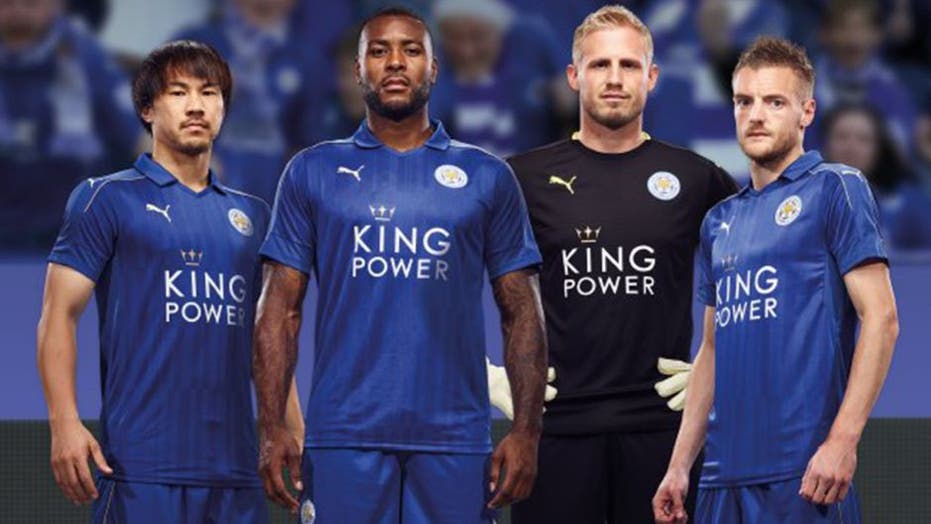 Leicester kit: Premier League champions unveil strip in which they will  defend title, The Independent