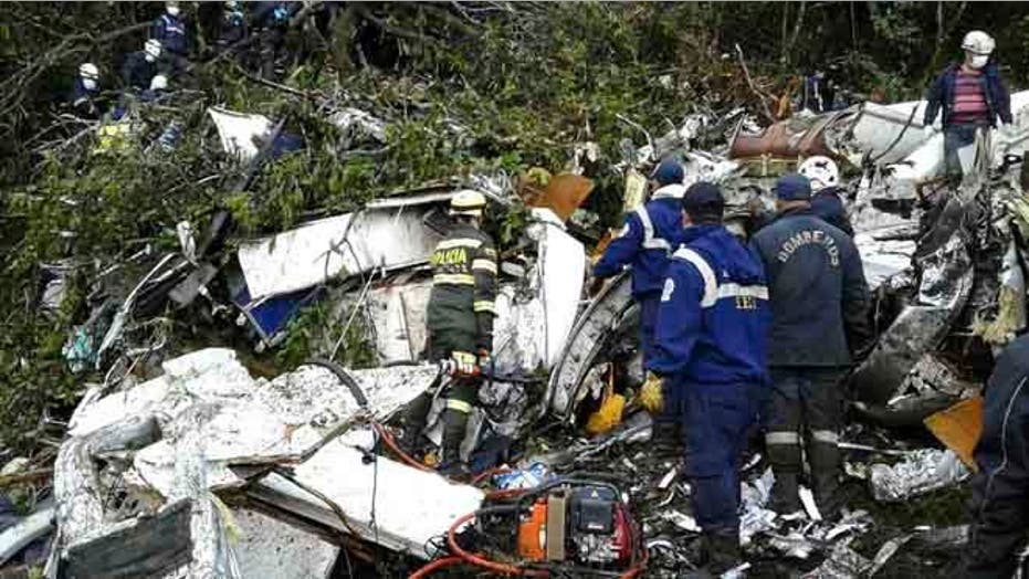 Disaster in Colombia as charter flight carrying Brazilian soccer club crashes