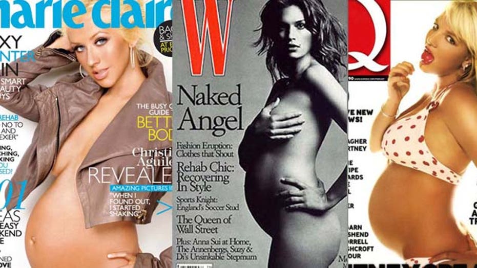 Pregnant celebs without the shy gene