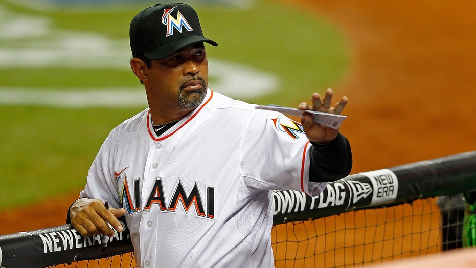 It's only spring training but Miami Marlins' Ozzie Guillen gets
