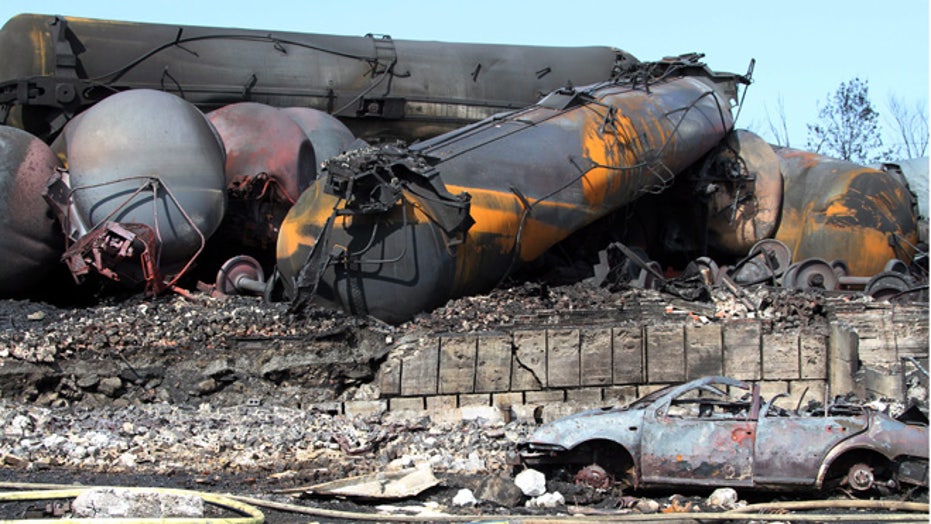 Oil train derails and explodes in Quebec, leveling part of town