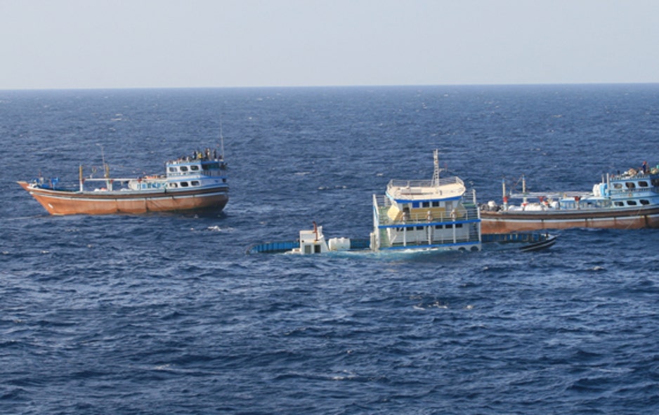 Navy Ship Aids Sinking Iranian Fishing Dhow Fox News