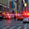Emergency vehicles outside the Port Authority Bus Terminal in New York City, December 11, 2017