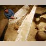 Zahi Hawass with Wooden Sarcophagus