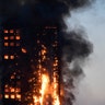 Flames engulf the apartment building in West London