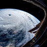 A view into the eye of Super Typhoon Trami from the International Space Station, September 25, 2018 