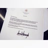 Letter by U.S. President Donald Trump firing Director of the FBI James Comey at the White House, May 9, 2017