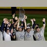 Yankees pose with trophy