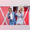 Savannah Guthrie and Matt Lauer dress as Kenny Rogers and Dolly Parton during NBC's 