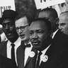 Dr. Martin Luther King, Jr. and Mathew Ahmann during the Civil Rights March on Washington, August 28, 1963