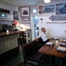 Canada's Prime Minister Justin Trudeau speaks with former President Barack Obama at a restaurant in Montreal, Canada June 5, 2017