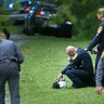 Authorities work near the scene of a deadly helicopter crash near Charlottesville, Va., on  August 12