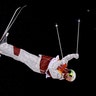 Mikael Kingsbury of Canada on his way to winning the gold medal in the men's moguls at the 2018 Winter Olympics