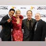 Will Smith, Charlize Theron, director Peter Berg and producer Akiva Goldsman