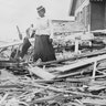 Two women search through rubble following a violent hurricane which devastated most of Galveston and took more than 5,000 lives