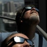Solar eclipse sunglasses are pictured in Los Angeles, California, August 8