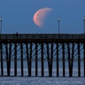 The moon in Oceanside, California