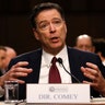 Former FBI Director James Comey testifies before a Senate Intelligence Committee hearing in Washington