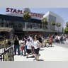 Fans in line at the Staples Center