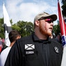  A member of white nationalists is seen with injuries during a clash with a group of counter-protesters in Charlottesville, Virginia, August 12
